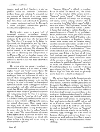 A YOGIC PERSPECTIVE ON HEALTH AND DISEASE | PDF