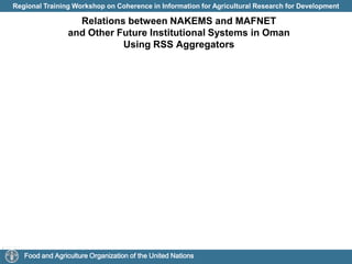 This system consists of a regional network gateway along with some 17 national knowledge and information portals. NERAKIN was launched in October 2008 and is designed to help member countries strengthen their regional networking and knowledge Sharing.