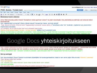 Google Docs  yhteiskirjoitukseen 