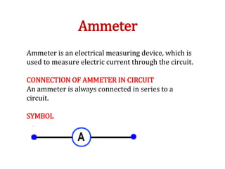 ammeter and voltmeter presentation. For college pdf | PDF