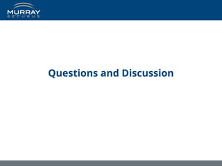 Questions and Discussion
 