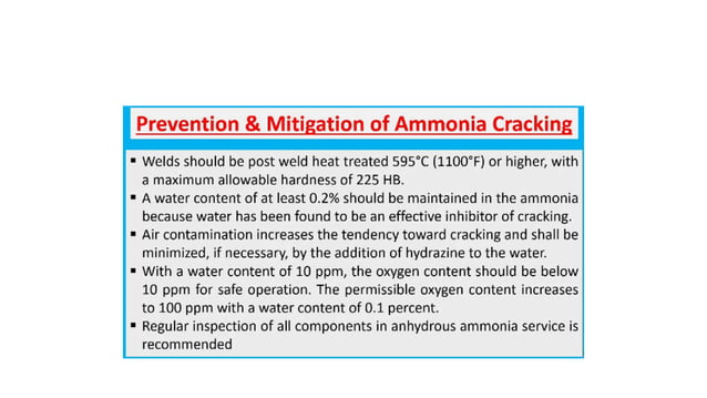 Ammonia SCC based on API 571 Damage Mechanism | PPTX