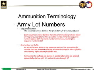 Ammunition Support for US Army Gunnery Ops | PPT
