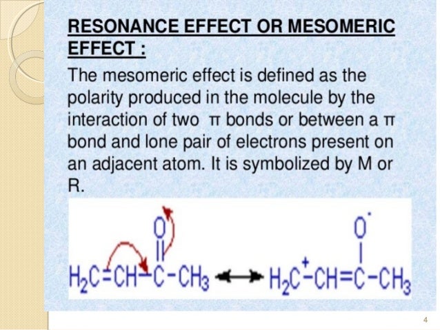 explain the terms inductive and mesomeric effect with suitable examples
