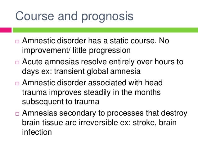 amnestic disorder