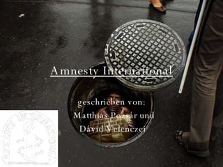 Amnesty International geschrieben von: Matthias Pozsár und Dávid Velenczei 