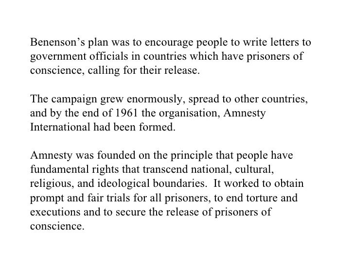 amnesty speech introduction to amnesty