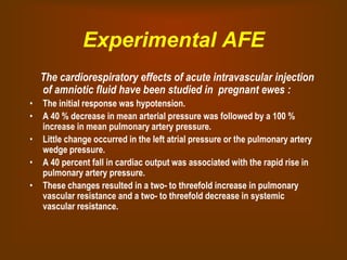 Amniotic fluid-embolism - Define, Sign, Symptoms, Etiology, Pathology ...
