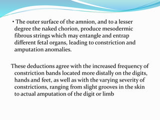 Amniotic band syndrom epptx | PPTX