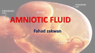 AMNIOTIC FLUID
Fahad zakwan
 
