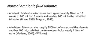 amniotic fluid dynamics of amniotic fluid | PDF