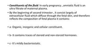 amniotic fluid dynamics of amniotic fluid | PDF