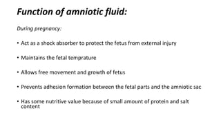 amniotic fluid dynamics of amniotic fluid | PDF