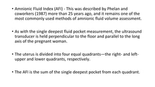 Phelan Normal amniotic fluid dynamics of amniotic fluid | PDF