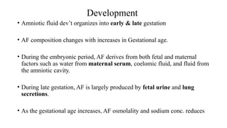 AMNIOTIC FLUID For mmed students of obstetrics and gynaecology | PPTX