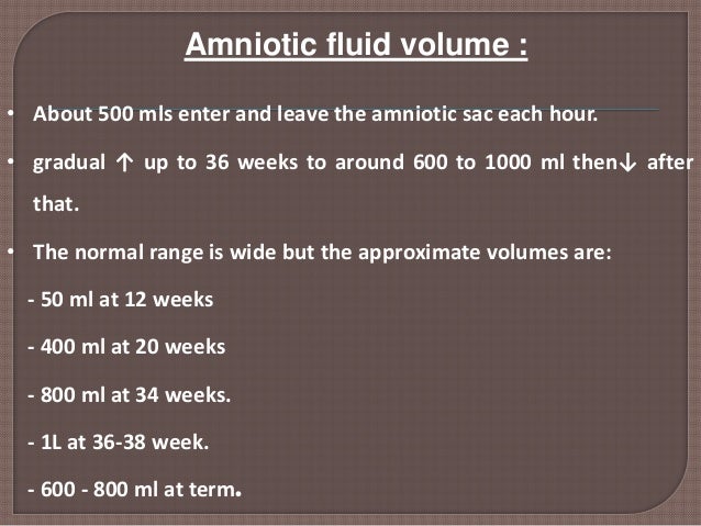 normal amniotic fluid