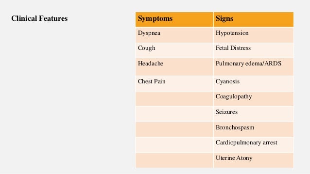 amniotic fluid embolism occurrence amniotic fluid embolism occurrence