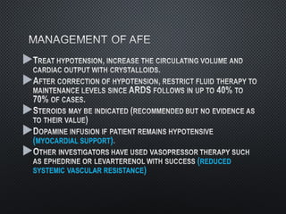 Amniotic Fluid Embolism [AFE] Approach to Management | PPT