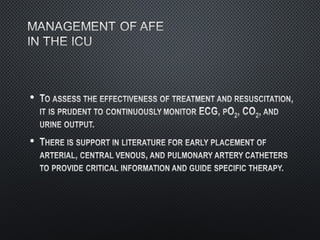 Amniotic Fluid Embolism [AFE] Approach to Management | PPT