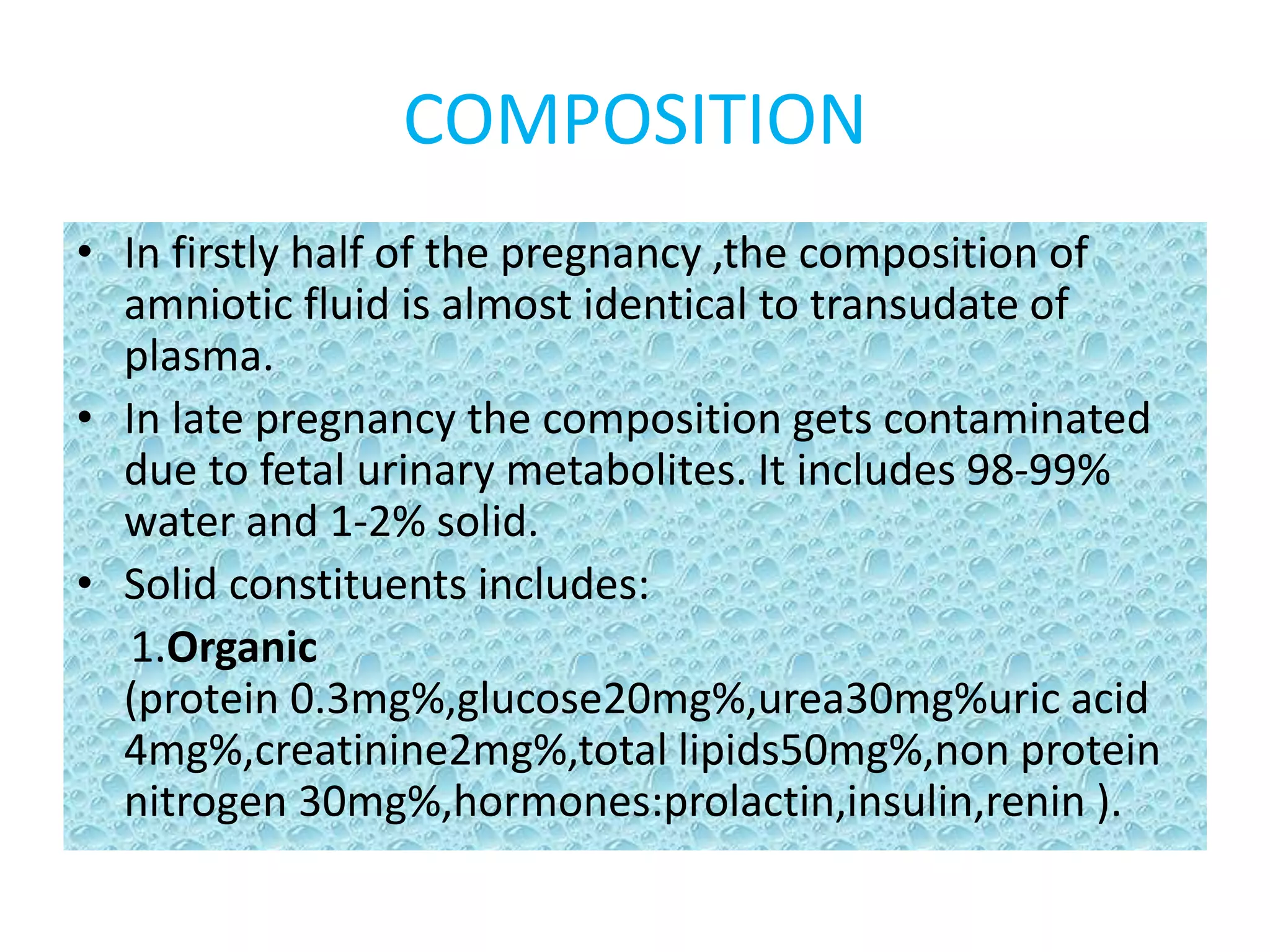 Amniotic sac and fluid | PPTX