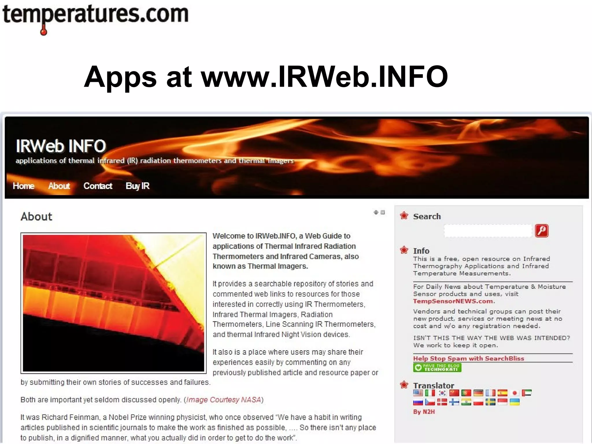 Apps at www.IRWeb.INFO
 