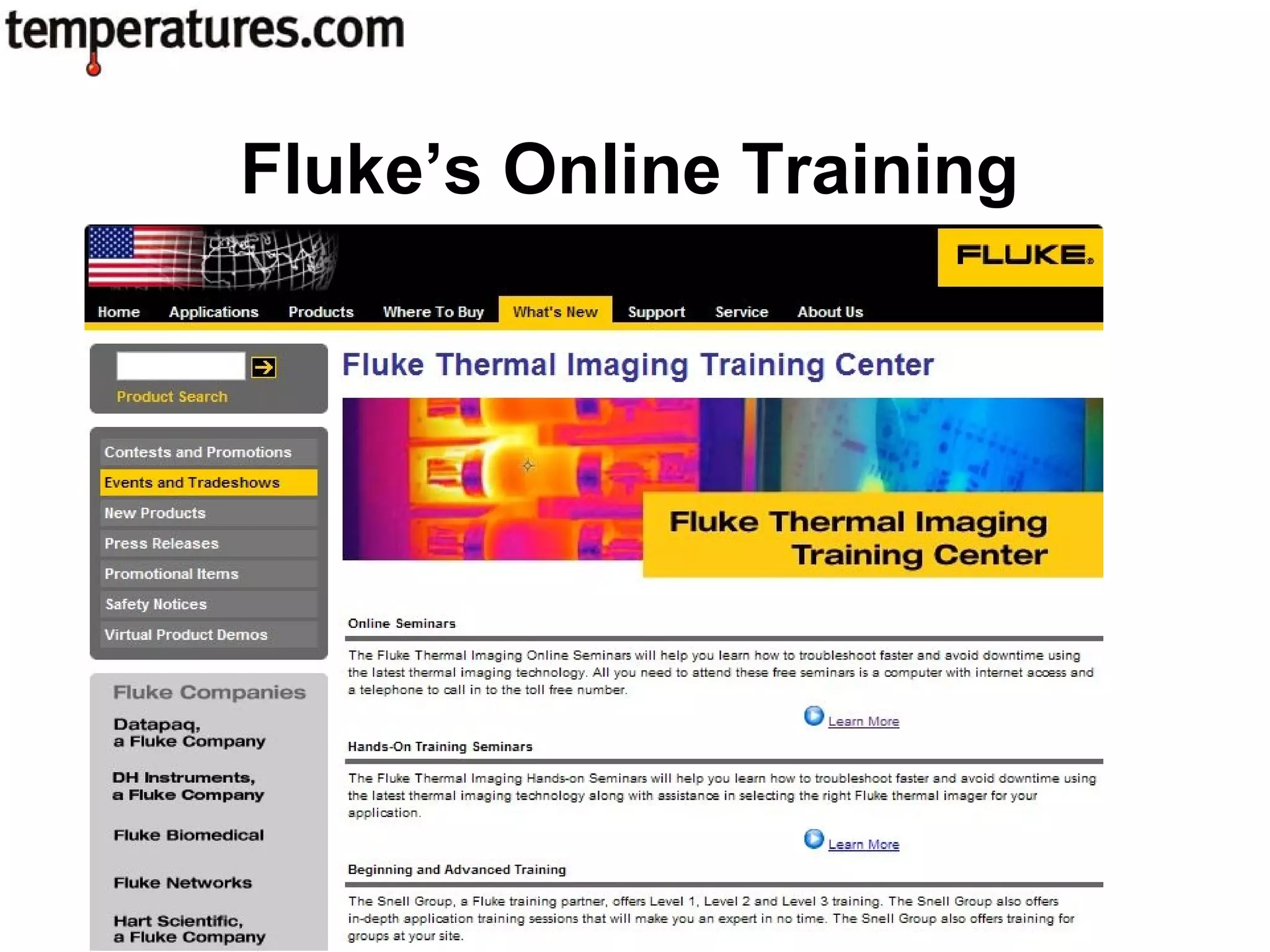 Fluke’s Online Training
 