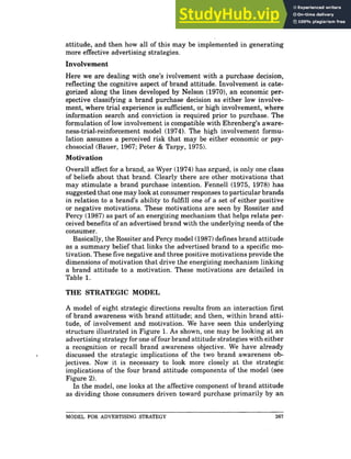 A Model Of Brand Awareness And Brand Attitude Advertising Strategies | PDF