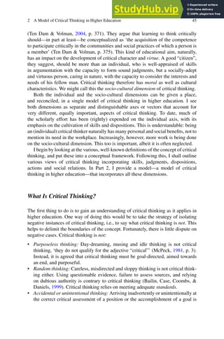 critical thinking and education mcpeck pdf