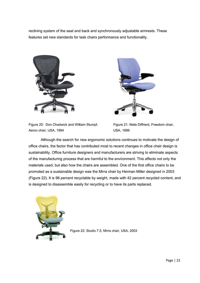 A modern office chair dissertation