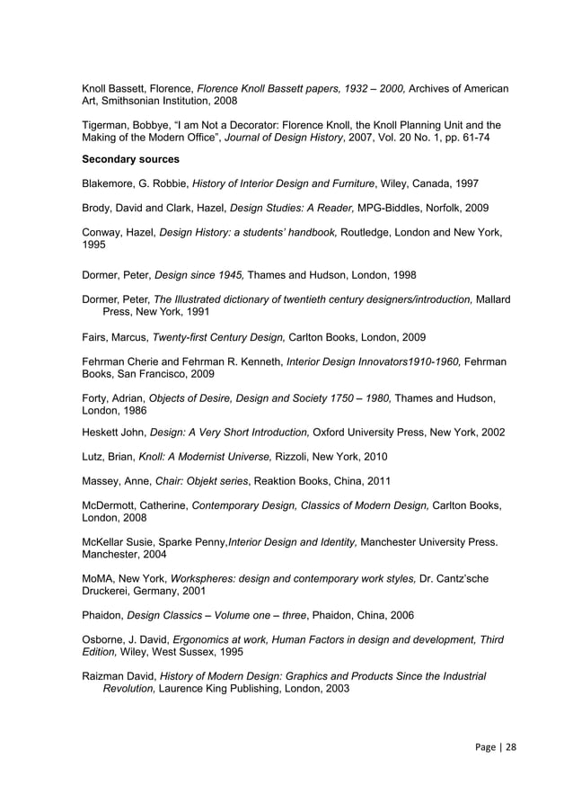 A modern office chair dissertation