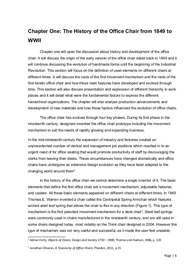 Cv dissertation chair