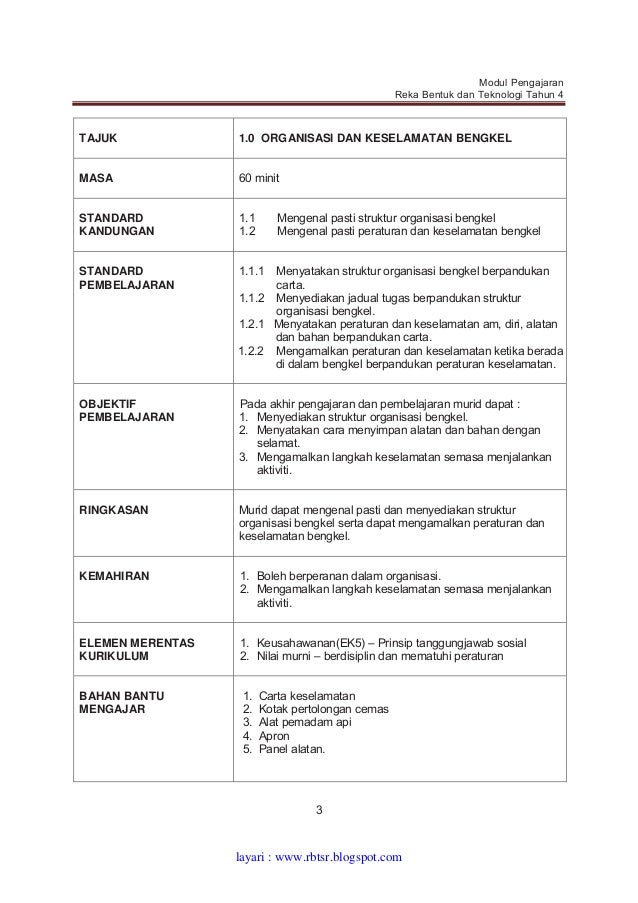 A modul pengajaran rbt thn 4