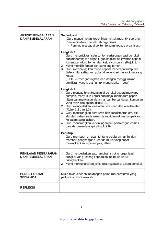 A modul pengajaran rbt thn 4