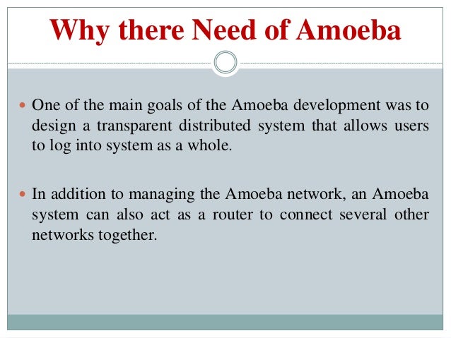 Amoeba distributed operating System