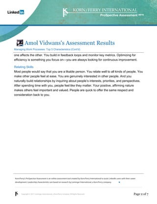 Korn Ferry ProSpective Assessment (Amol Vidwans) | PDF | Executive ...