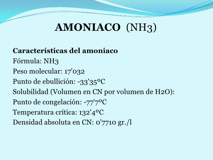Amoniaco (nh3)