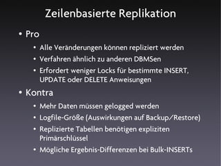 MySQL Hochverfügbarkeitslösungen