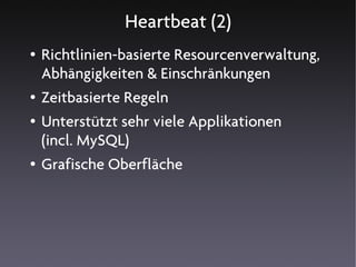 MySQL Hochverfügbarkeitslösungen