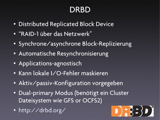 MySQL Hochverfügbarkeitslösungen