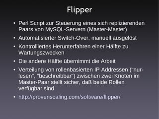 MySQL Hochverfügbarkeitslösungen