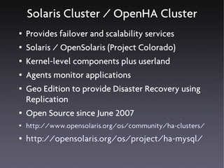 MySQL Hochverfügbarkeitslösungen