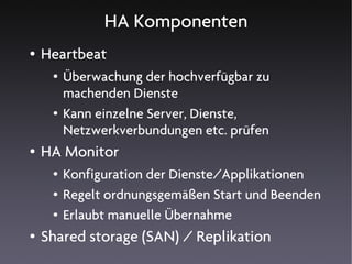 MySQL Hochverfügbarkeitslösungen