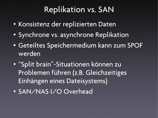 MySQL Hochverfügbarkeitslösungen