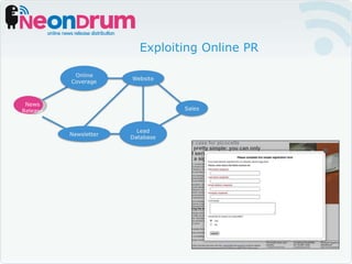 Exploiting Online PR News Release 