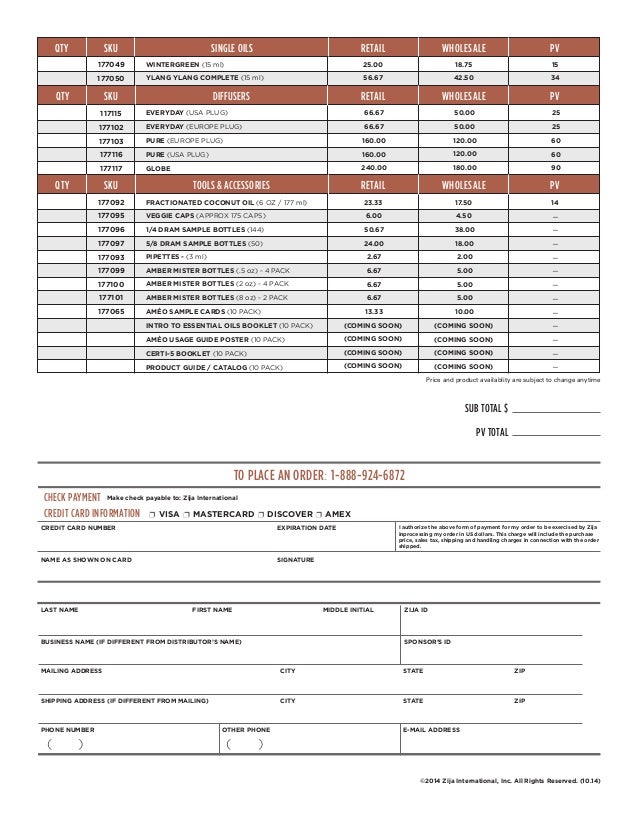 wholesale order form