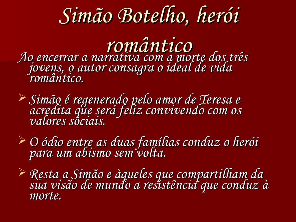 Amor De Perdição Caracteristicas Do Romantismo