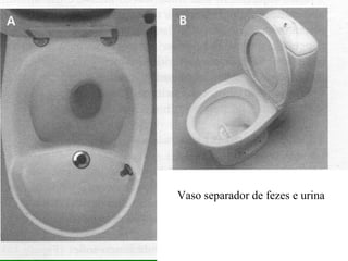 Vaso separador de fezes e urina
 