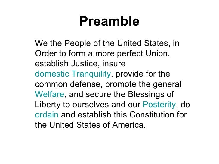 a more perfect union we the people of the united states in order to form a more perfect union
