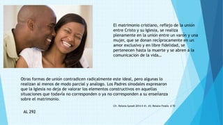 AMORIS LAETITIA esp. capítulo 8 extractos