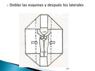    Doblar las esquinas y después los laterales




                                    BAH
 